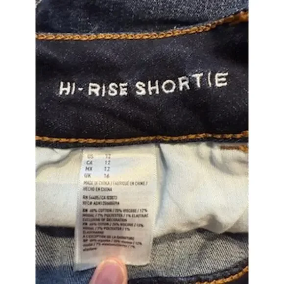 American Eagle Super Stretch Hi-Rise Shortie Women's Size 12 Cutoff Shorts - Picture 7 of 7